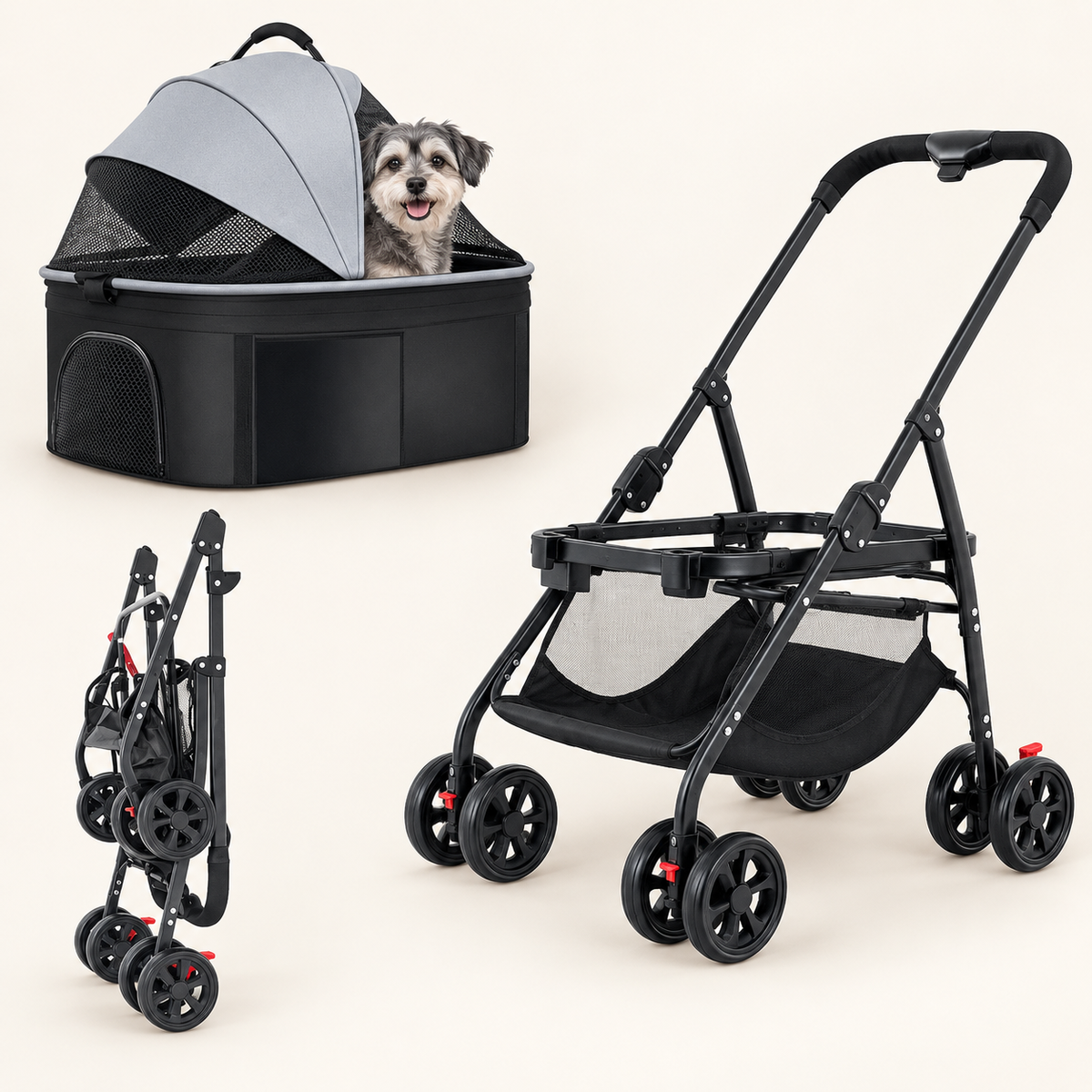 3-in-1 Foldable Pet Stroller